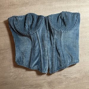 Out From Under Blue Velvet Corset